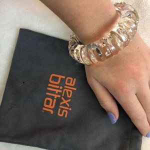 Alexis Bittar Lucite cuff w/ crystal studs